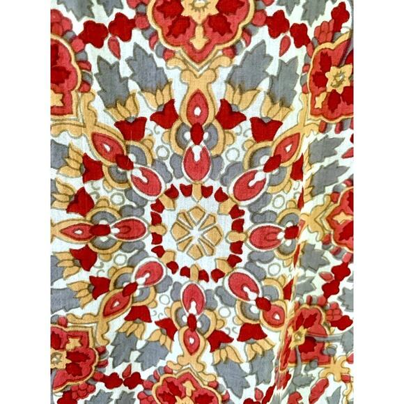 CZ Cover-Ups Cotton Geometric Print Boho Embellished Tunic Large - Picture 8 of 9